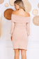 Khaki Off The Shoulder Sweater Dress