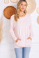 pink long sleeve pocket tunic 