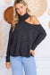 Black Open Shoulder Top