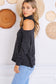 Black Open Shoulder Top