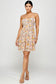 Orange and Pink Floral Tie Back Dress