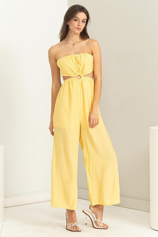 Yellow Cut-Out Jumpsuit