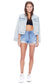 Light Wash High Rise Denim Shorts