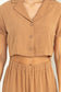 Brown Cut-Out Button Jumpsuit